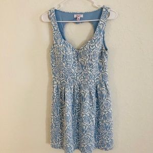 Blue and white floral “Candies” cocktail dress